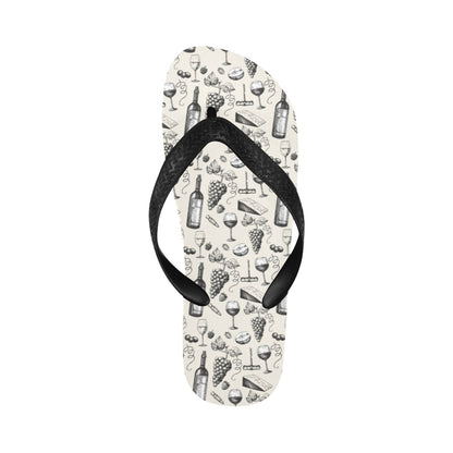 Wine Themed Print Design LKS306 Flip Flops