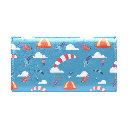 Skydiver Print Design LKS306 Women's Trifold Wallet