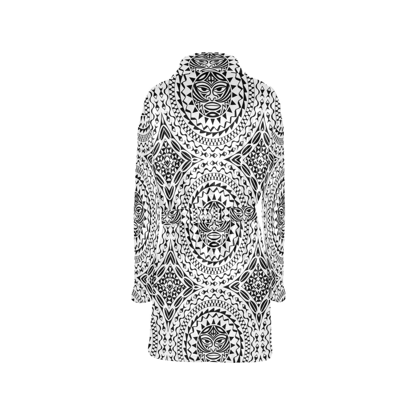 Polynesian Tribal Mask Women's Fleece Robe