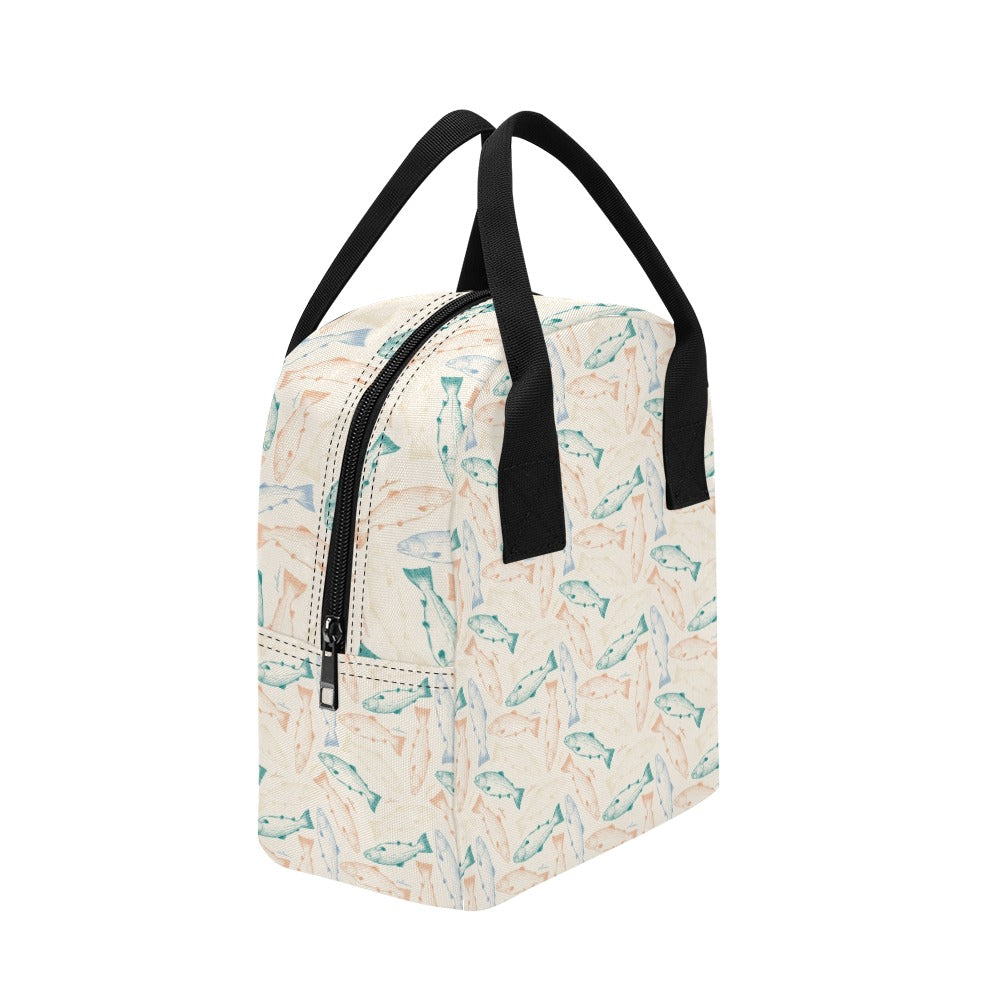 Salmon Fish Print Design LKS305 Insulated Lunch Bag