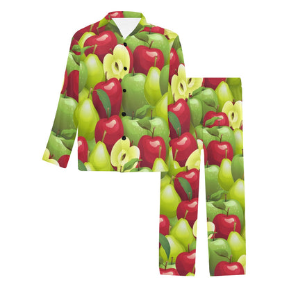 Apple Pattern Print Design AP03 Men's Long Pajama Set