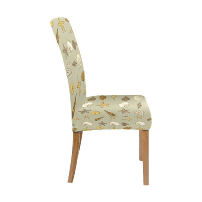 Seashell Beach Print Design LKS303 Dining Chair Slipcover