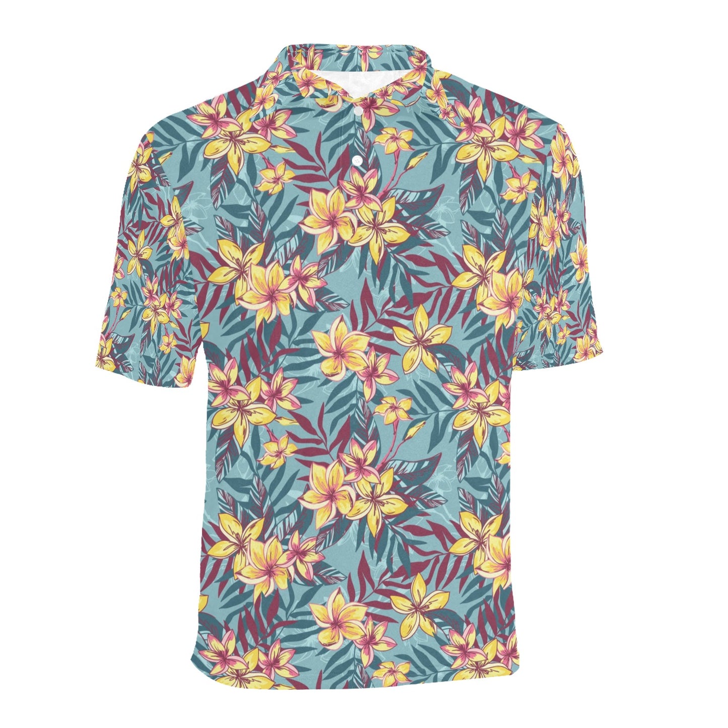 Summer Floral Print Design LKS304 Men Polo Shirt