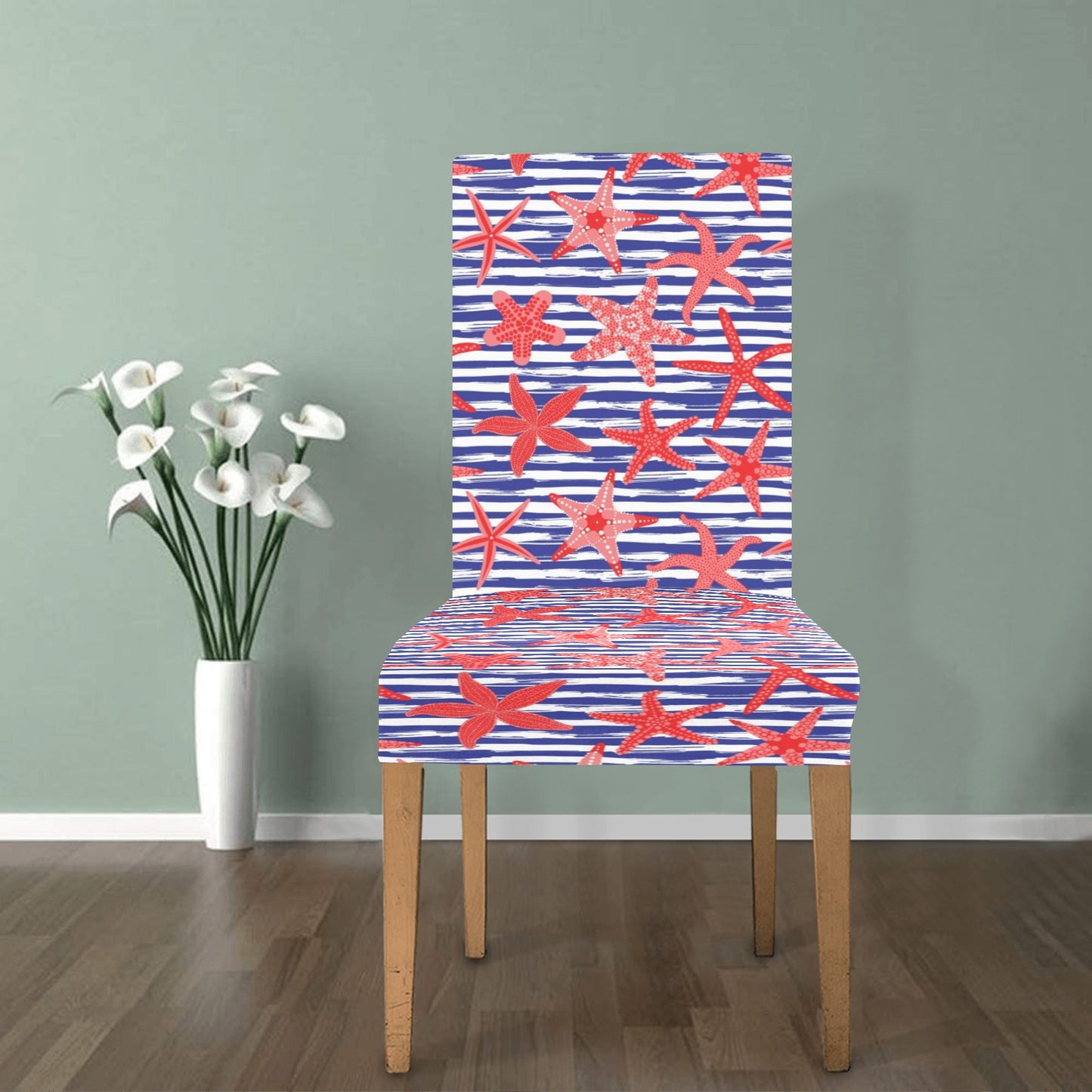Starfish Print Design LKS401 Dining Chair Slipcover