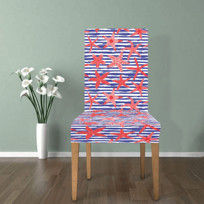 Starfish Print Design LKS401 Dining Chair Slipcover