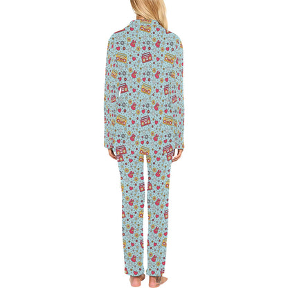 Hippie Print Design LKS307 Women's Long Pajama Set