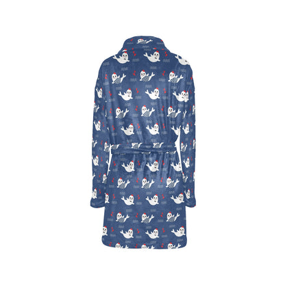 Sea Lion Print Design LKS403 Women's Fleece Robe