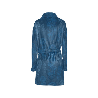 Jellyfish Pattern Print Design 01 Women's Fleece Robe