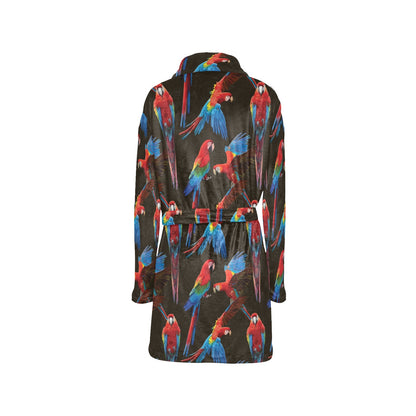 Macaw Pattern Print Design 04 Women's Fleece Robe