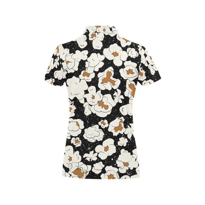 Popcorn Pattern Print Design A02 Women's Polo Shirt