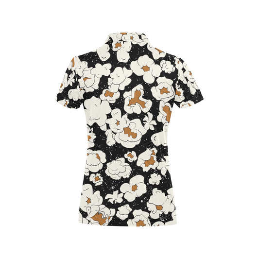 Popcorn Pattern Print Design A02 Women's Polo Shirt
