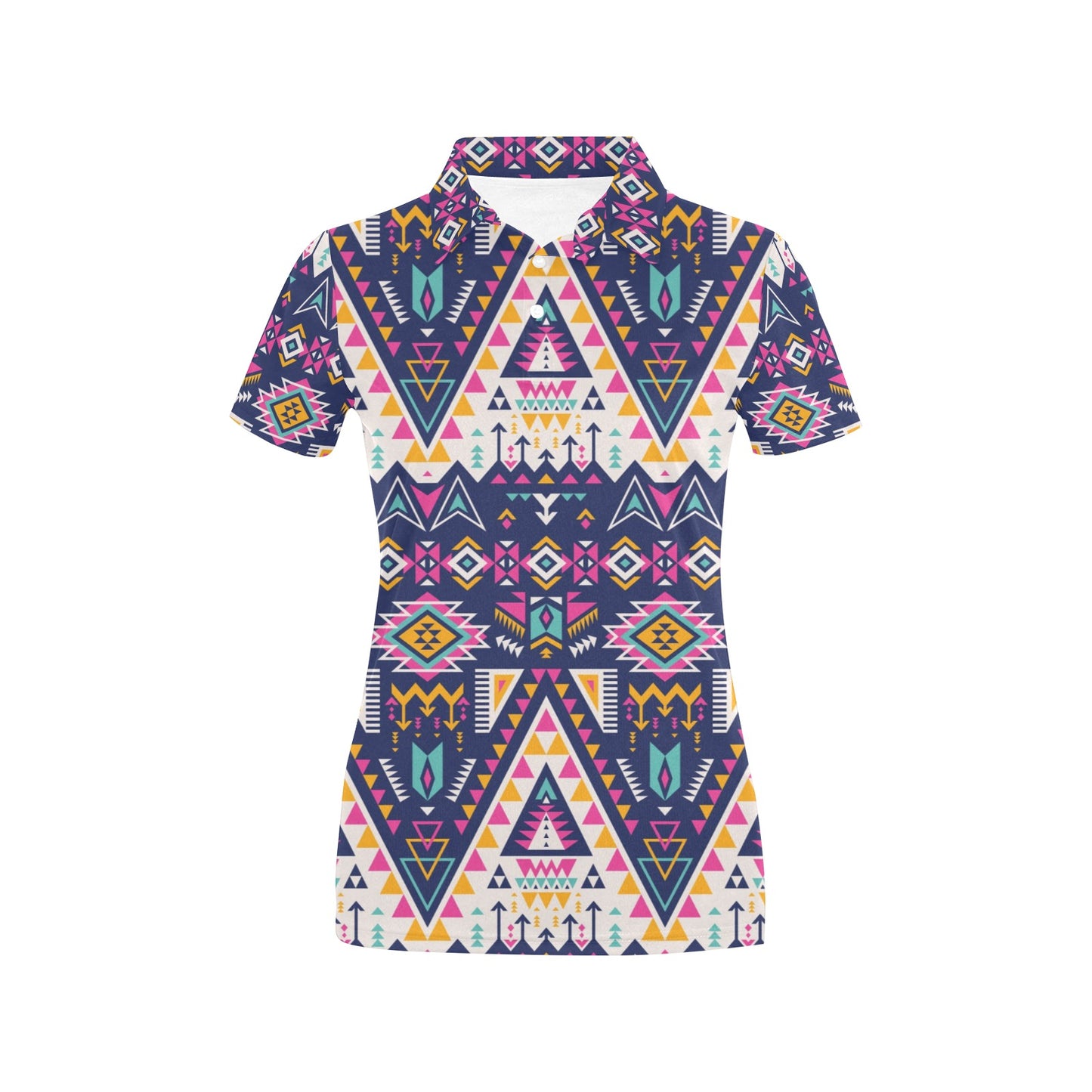 Pink Leopard Print Women's Polo Shirt