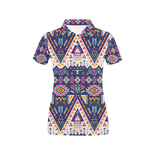 Pink Leopard Print Women's Polo Shirt