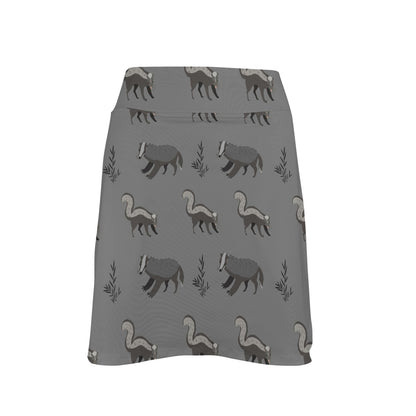 Skunk Print Design LKS301 17" Golf & Pickleball Skort with Pockets