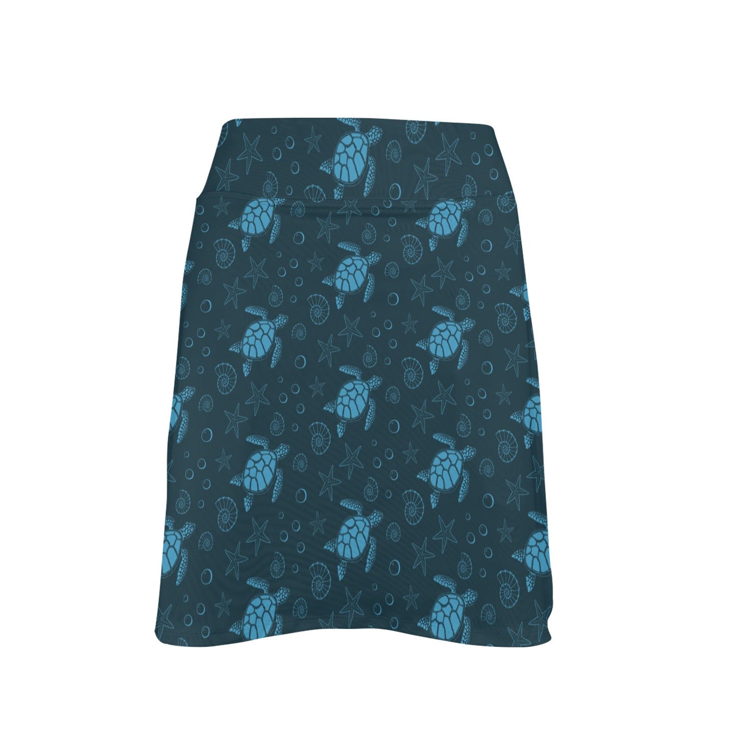 Sea Turtle Print Design LKS308 17" Golf & Pickleball Skort with Pockets
