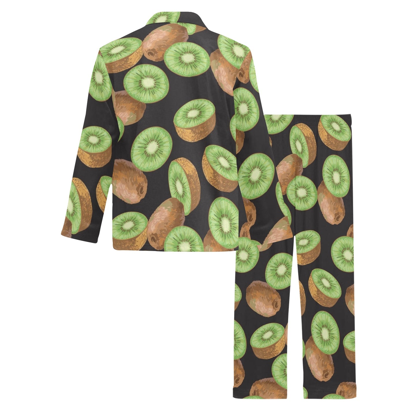 Kiwi Pattern Print Design KW03 Men's Long Pajama Set