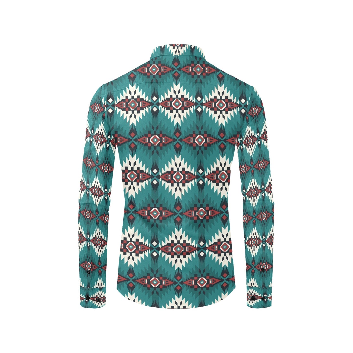 Southwest Pattern Print Design LKS308 Men's Long Sleeve Dress Shirt