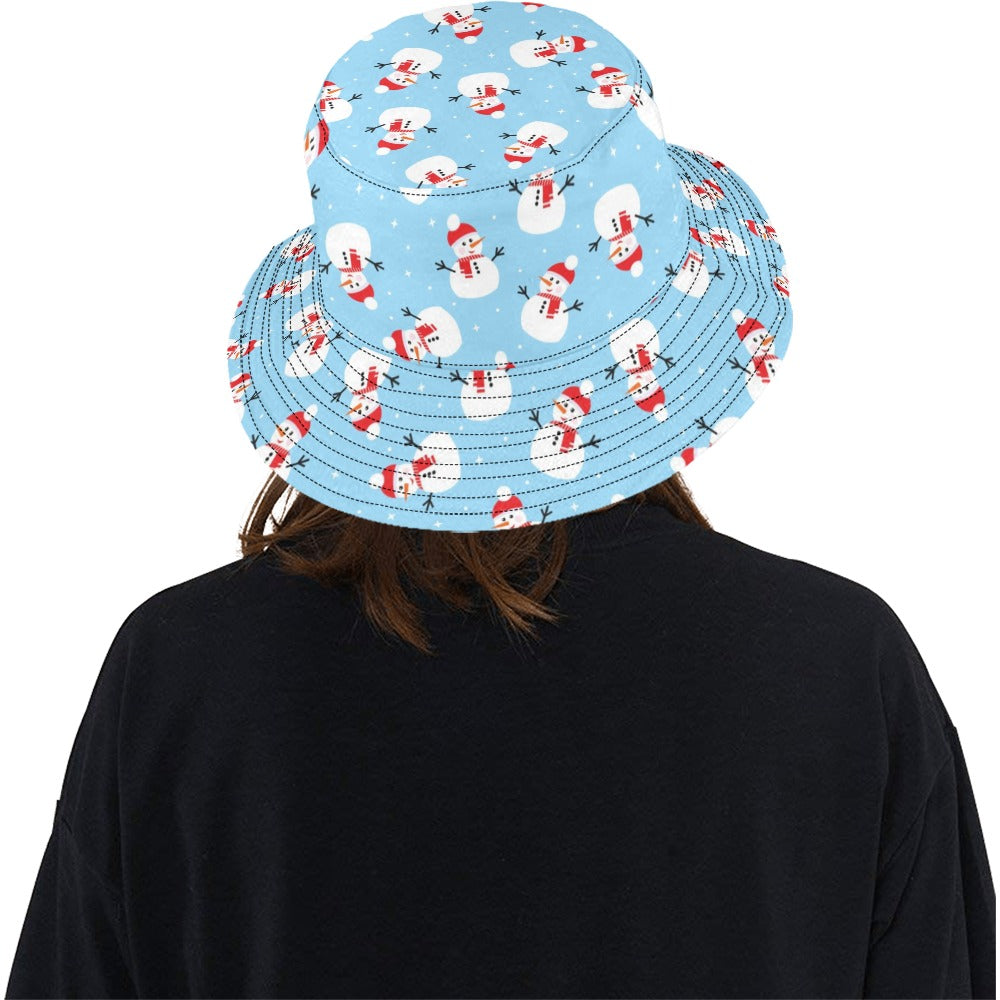 Snowman Print Design LKS305 Unisex Bucket Hat