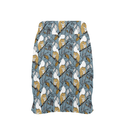 Squirrel Print Design LKS305 17" Golf & Pickleball Skort with Pockets