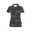 Electric Guitar Pattern Print Design 03 Women's Polo Shirt