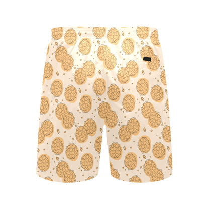 Waffle Print Design LKS303 Men's Swim Trunks Beach Shorts
