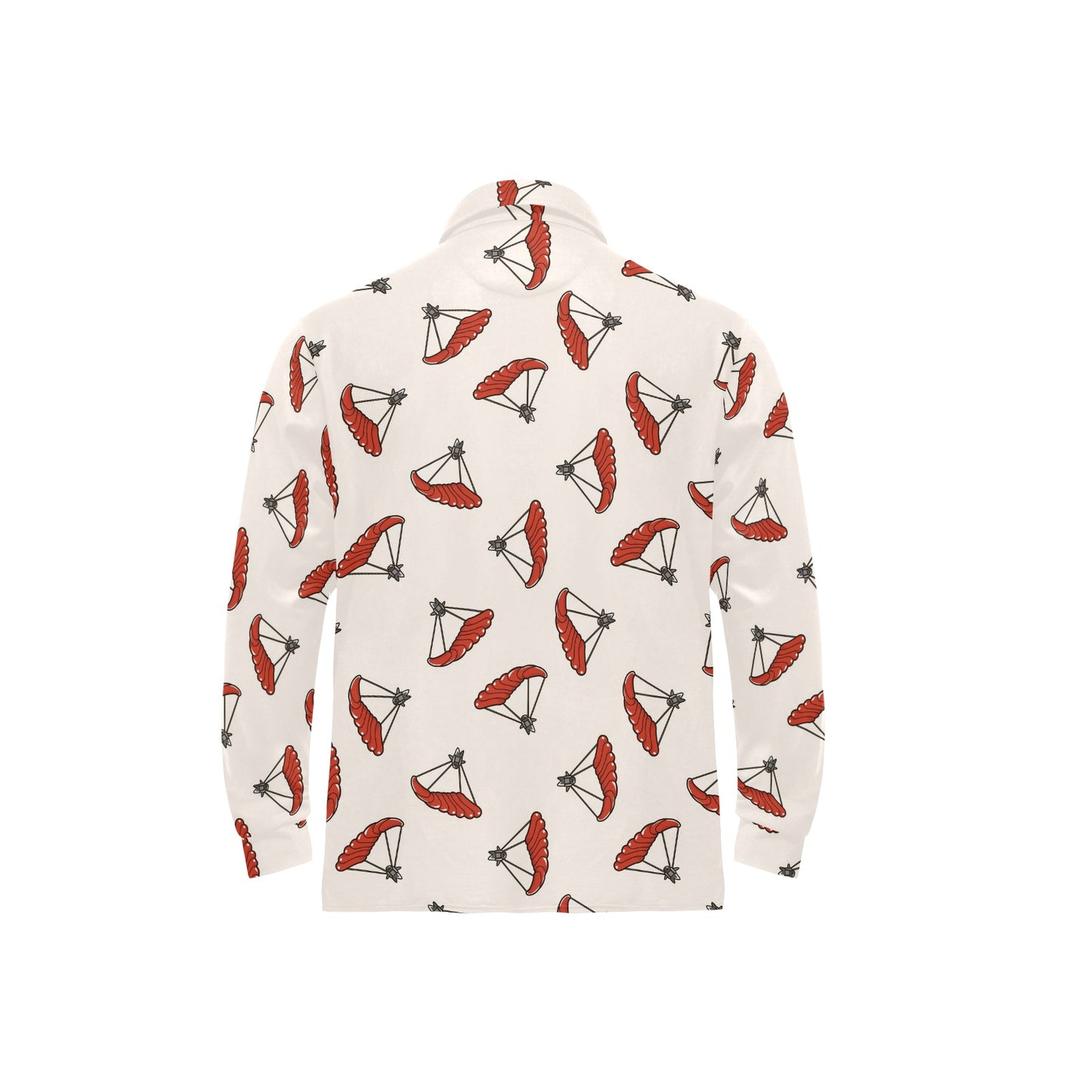 Skydiver Print Design LKS302 Long Sleeve Polo Shirt For Men's