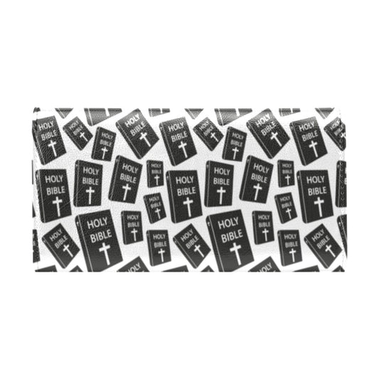 Christian Holy Bible Book Pattern Women's Trifold Wallet