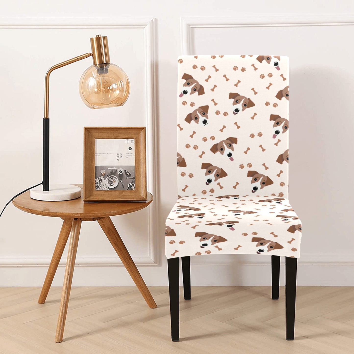 Russell Terriers Paw Print Design LKS303 Dining Chair Slipcover