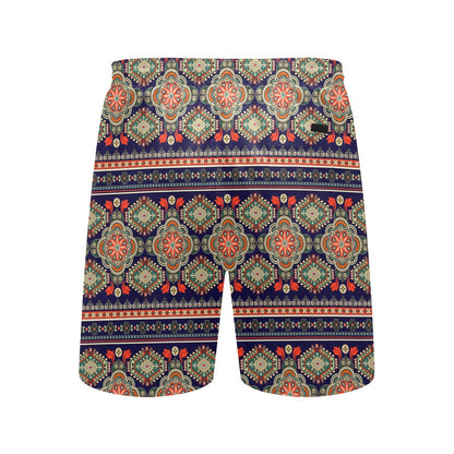 Ethnic Geometric Print Pattern Men's Swim Trunks Beach Shorts