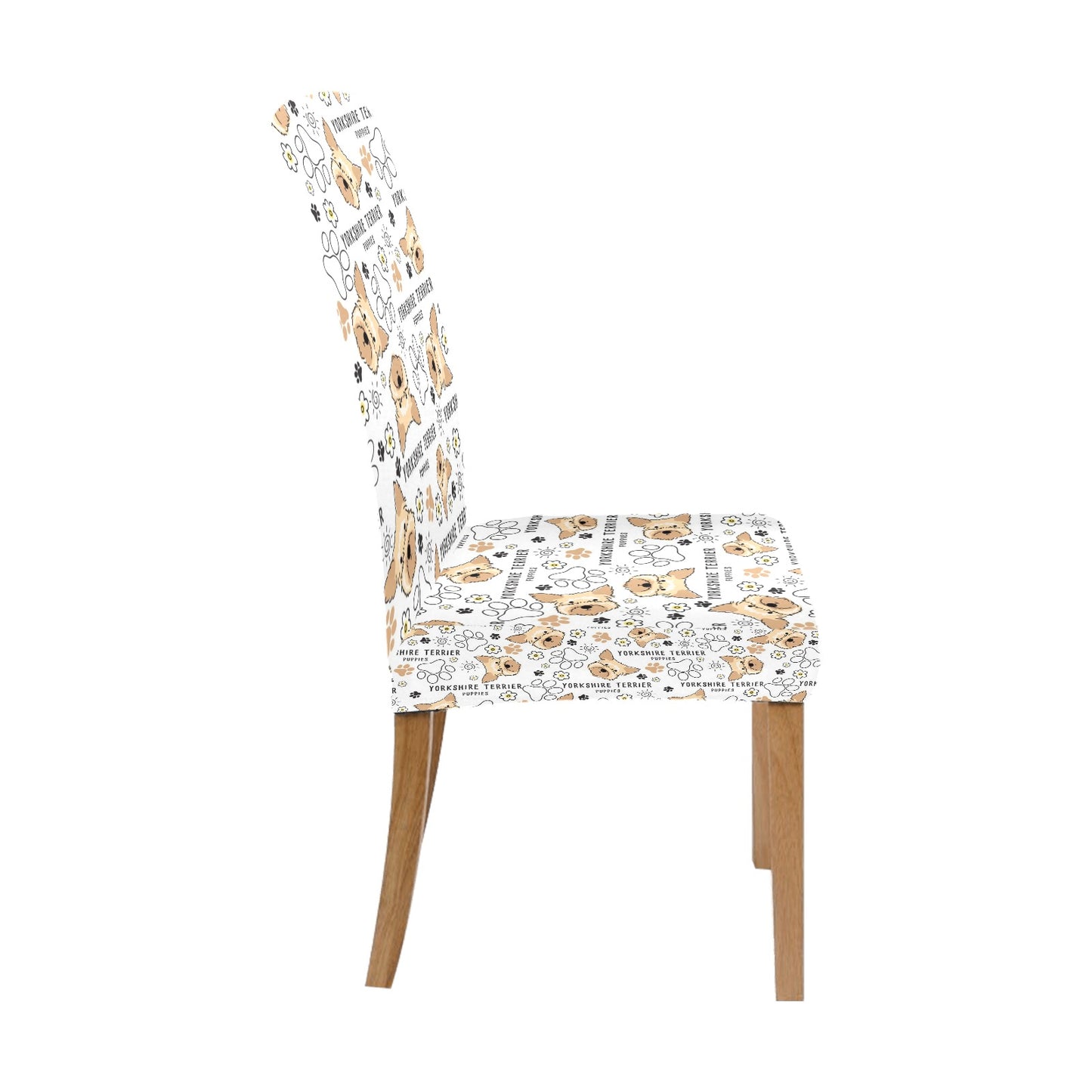 Yorkshire Terriers Print Design LKS308 Dining Chair Slipcover