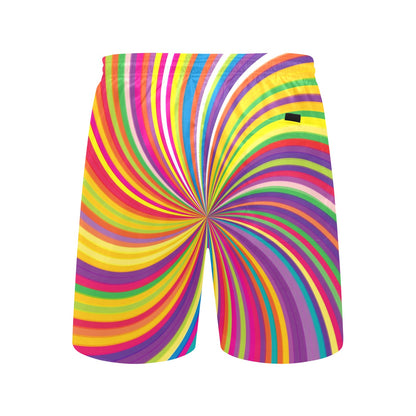 Vortex Print Design LKS301 Men's Swim Trunks Beach Shorts