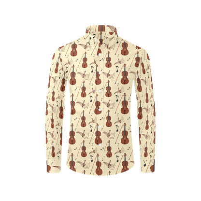 Cello Print Design LKS402 Men's Long Sleeve Dress Shirt
