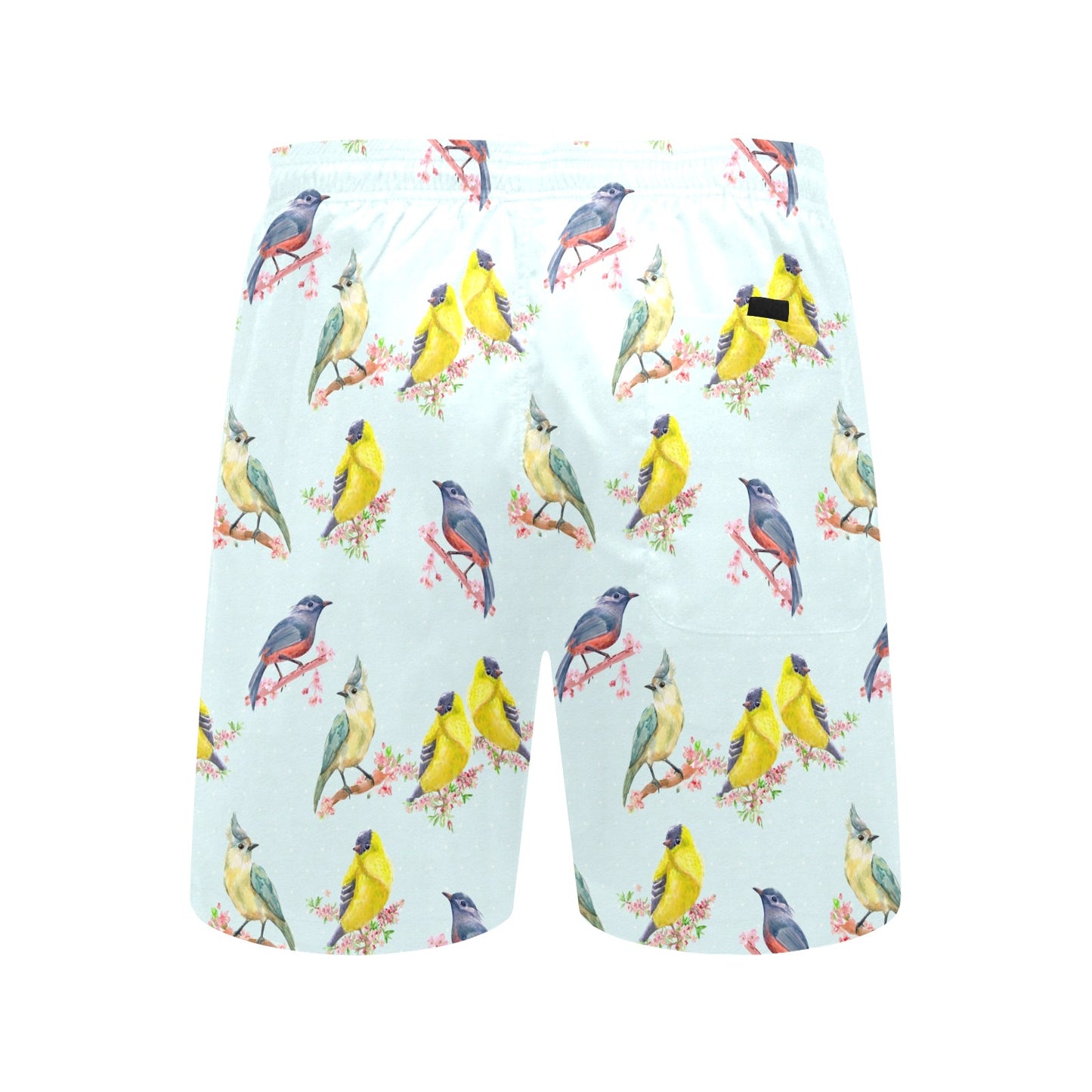 Bird Sweet Themed Print Pattern Men's Swim Trunks Beach Shorts