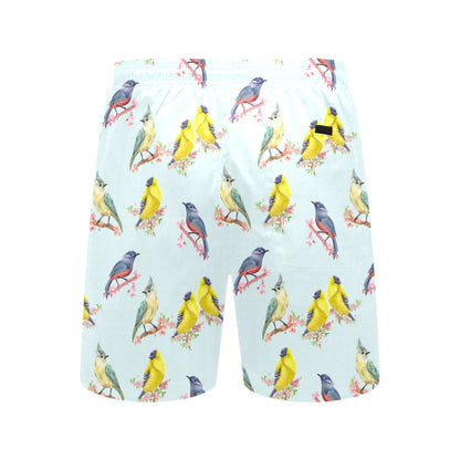 Bird Sweet Themed Print Pattern Men's Swim Trunks Beach Shorts