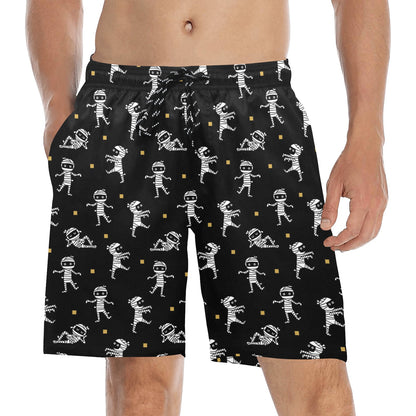 Mummy Cute Print Design LKS301 Men's Swim Trunks Beach Shorts