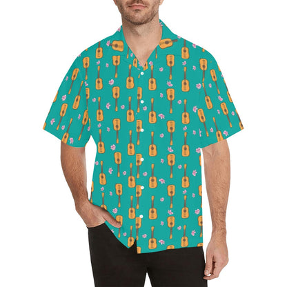 Ukulele Print Design LKS403 Men's Men's Hawaiian Shirt