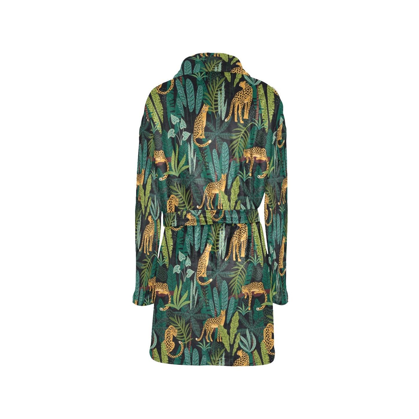 Jaguar Jungle Pattern Print Design 03 Women's Fleece Robe