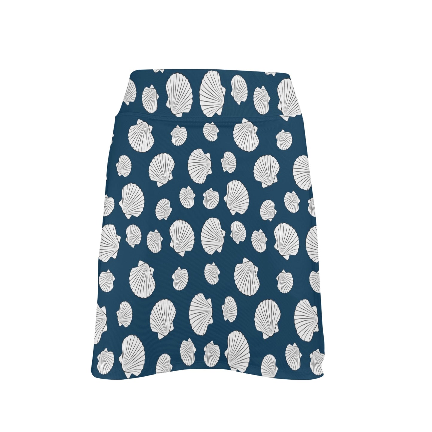 Seashell Print Design LKS3012 Women's Golf Skirt with Pocket