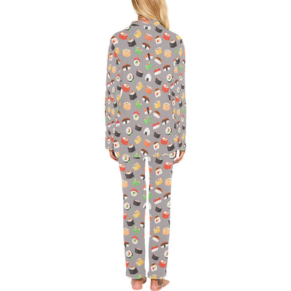 Sushi Print Design LKS307 Women's Long Pajama Set
