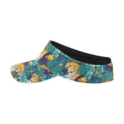 Tiger Tropical Print Design LKS301 Unisex Sun Visor