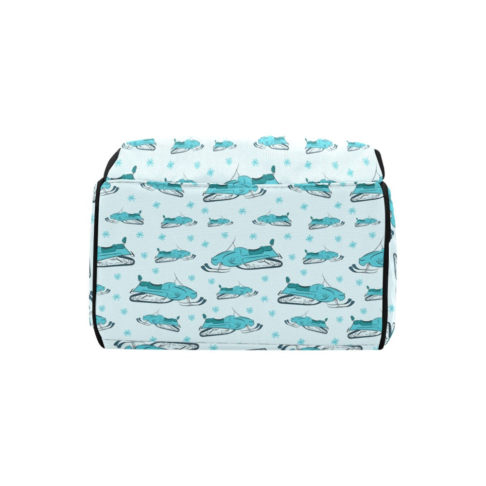 Snowmobile Print Design LKS301 Diaper Bag Backpack