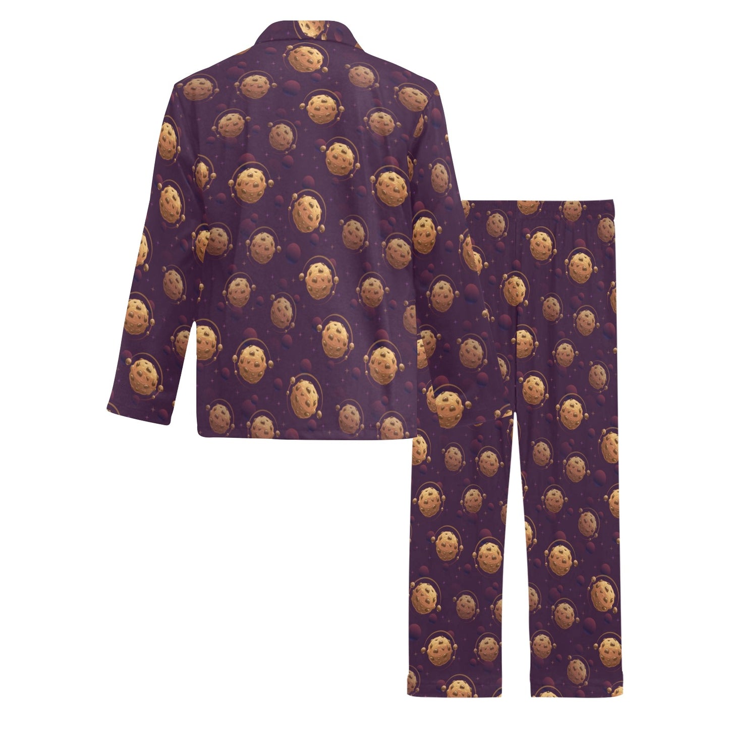 Cookie Pattern Print Design 03 Men's Long Pajama Set