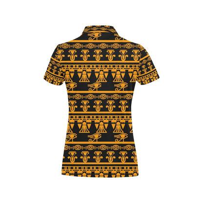Eye of Horus Tribal Egypt Pattern Women's Polo Shirt