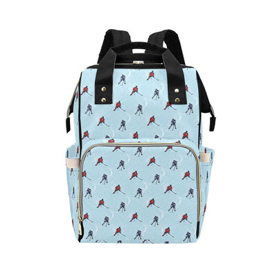 Hockey Player Print Design LKS302 Diaper Bag Backpack