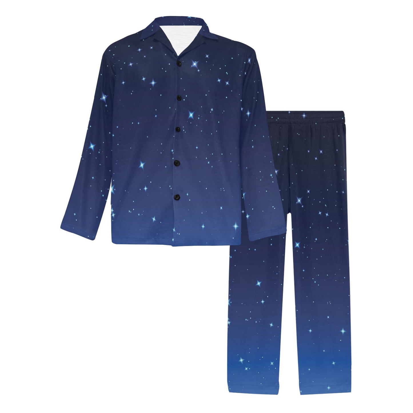 Night sky Pattern Print Design A01 Men's Long Pajama Set