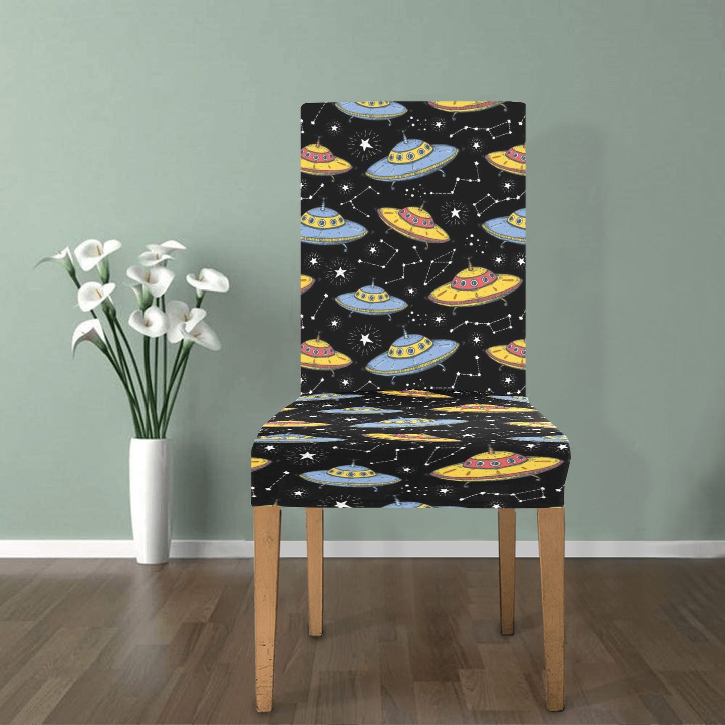 UFO Print Design LKS307 Dining Chair Slipcover