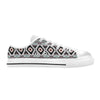 Safari Pattern Print Design LKS302 Women's White Low Top Shoes