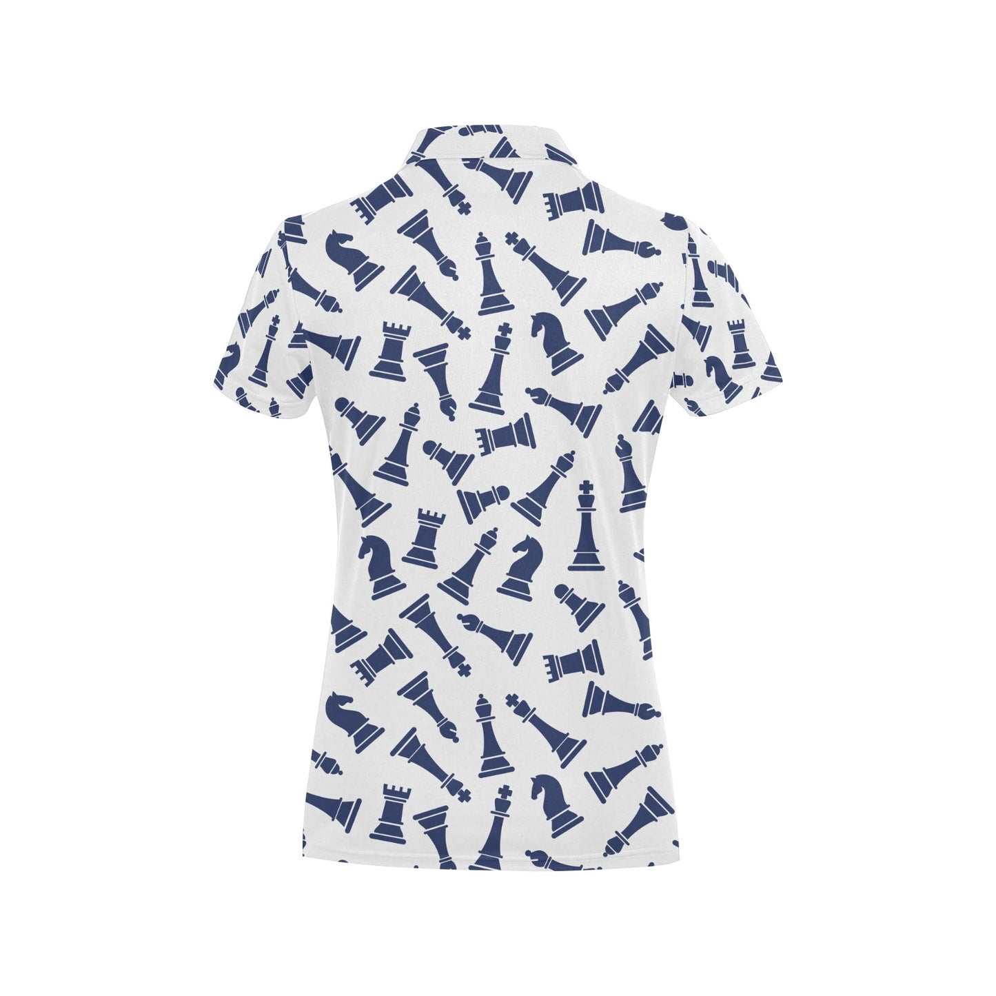 Chess Pattern Print Design 03 Women's Polo Shirt