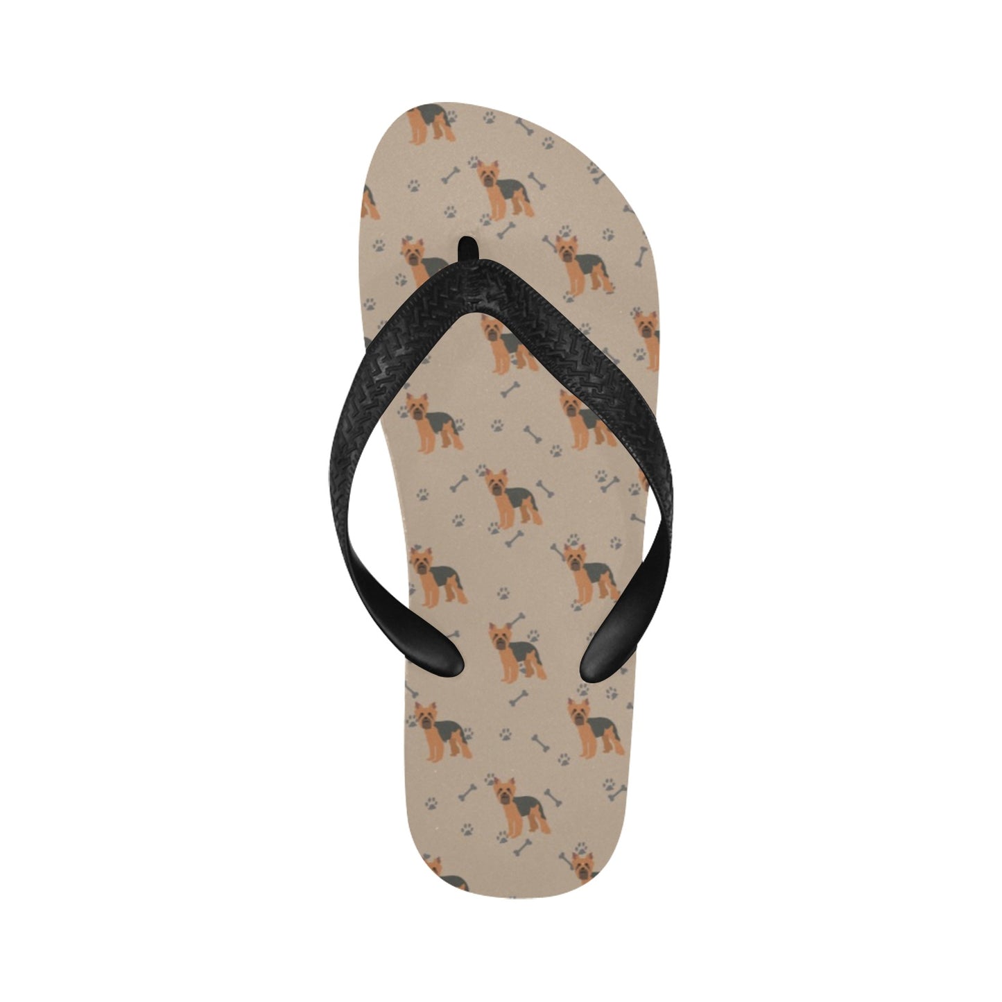Yorkshire Terriers Print Design LKS305 Flip Flops