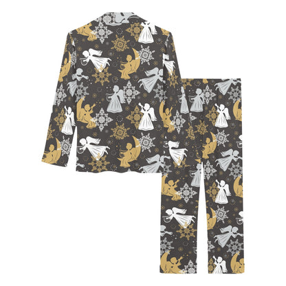 Angel Pattern Print Design 04 Women's Long Pajama Set